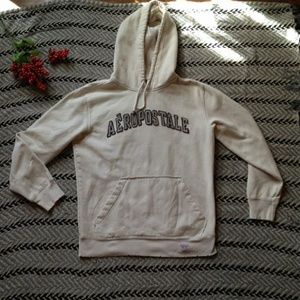 Oversized distressed pullover hoodie